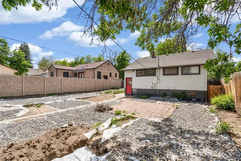 a backyard of a house