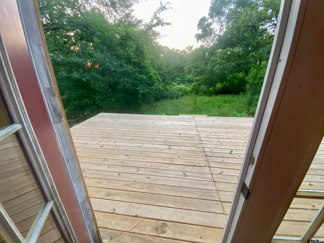a view of outdoor space and deck