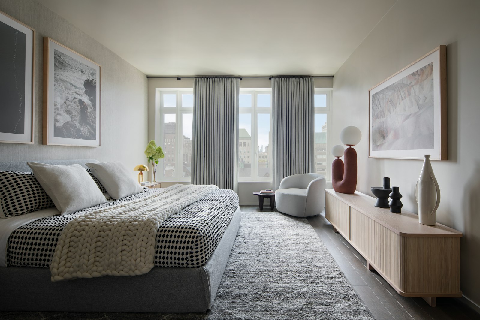 543 West 122nd Street, Unit 4H Manhattan, NY 10027 - Photo 20 of 34 a bedroom with a bed and wooden floor