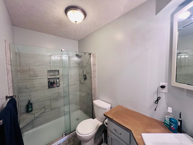 7705 Lakewood Road Weldon, IL 61882 - Photo 29 of 40 a bathroom with a sink a toilet and shower
