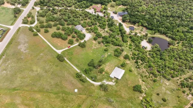 a aerial view of a residential houses