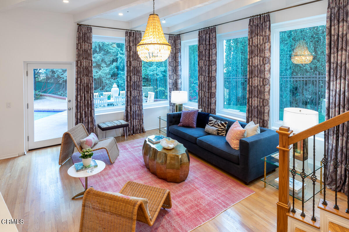 1437 Rutherford Drive Pasadena, CA 91103 - Photo 2 of 44 a living room with furniture and a large window