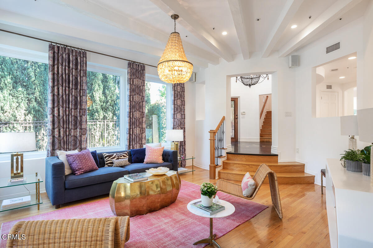 1437 Rutherford Drive Pasadena, CA 91103 - Photo 3 of 44 a living room with furniture and a large window