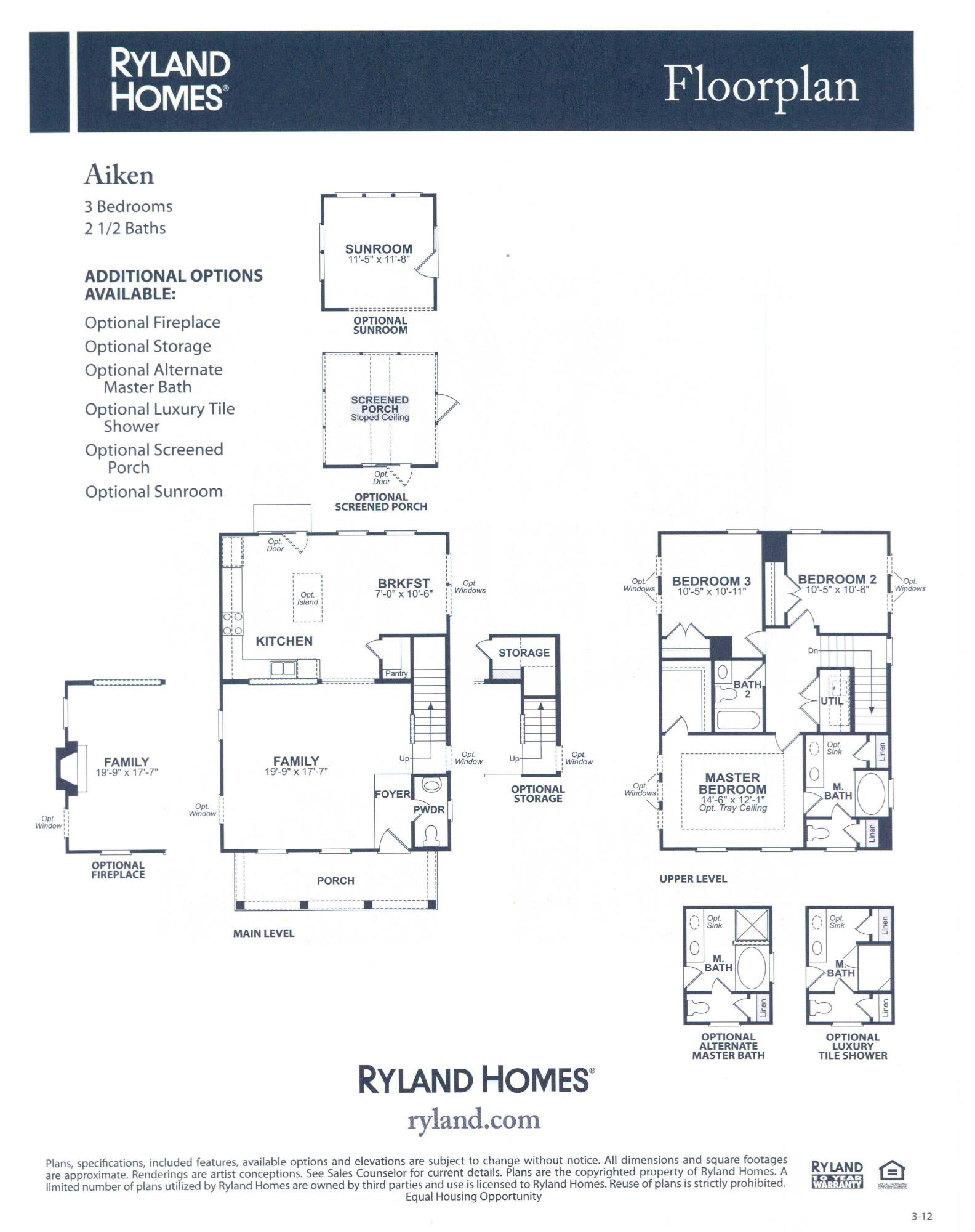 1695 Valley Oak Road Johns Island, SC 29455 - Photo 3 of 3 Aiken Floor Plan