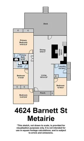 $425,000 | 4624 Barnett Street, Metairie, LA 70006