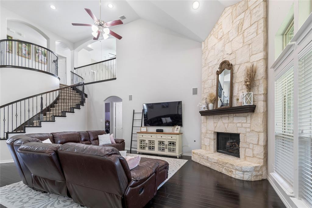 11604 Compton Trail Fort Worth, TX 76244 - Photo 9 of 40 a living room with furniture fireplace and flat screen tv