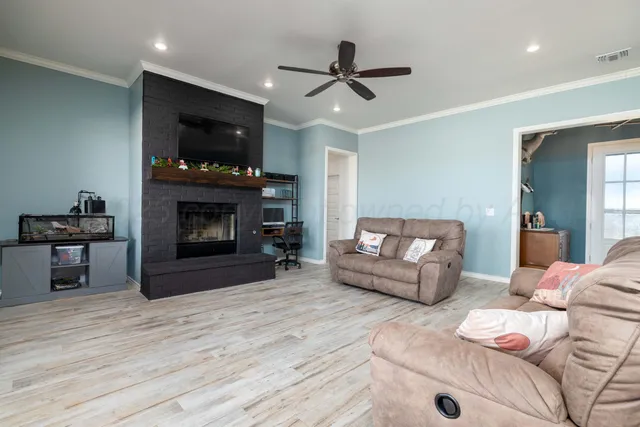 a room with a table and chairs