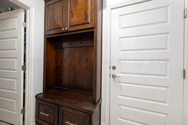 a room with storage and utility