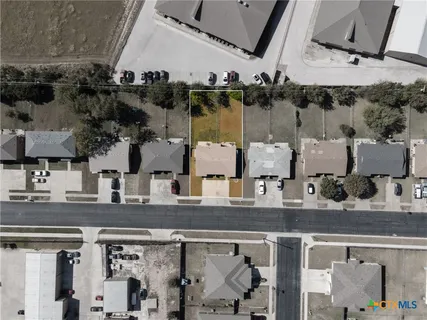 an aerial view of multiple house