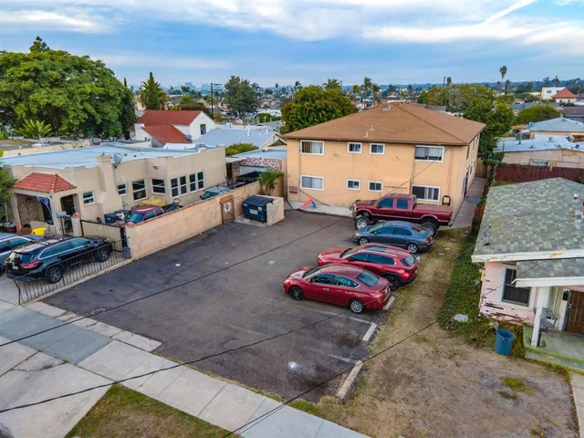 an outdoor space with patio