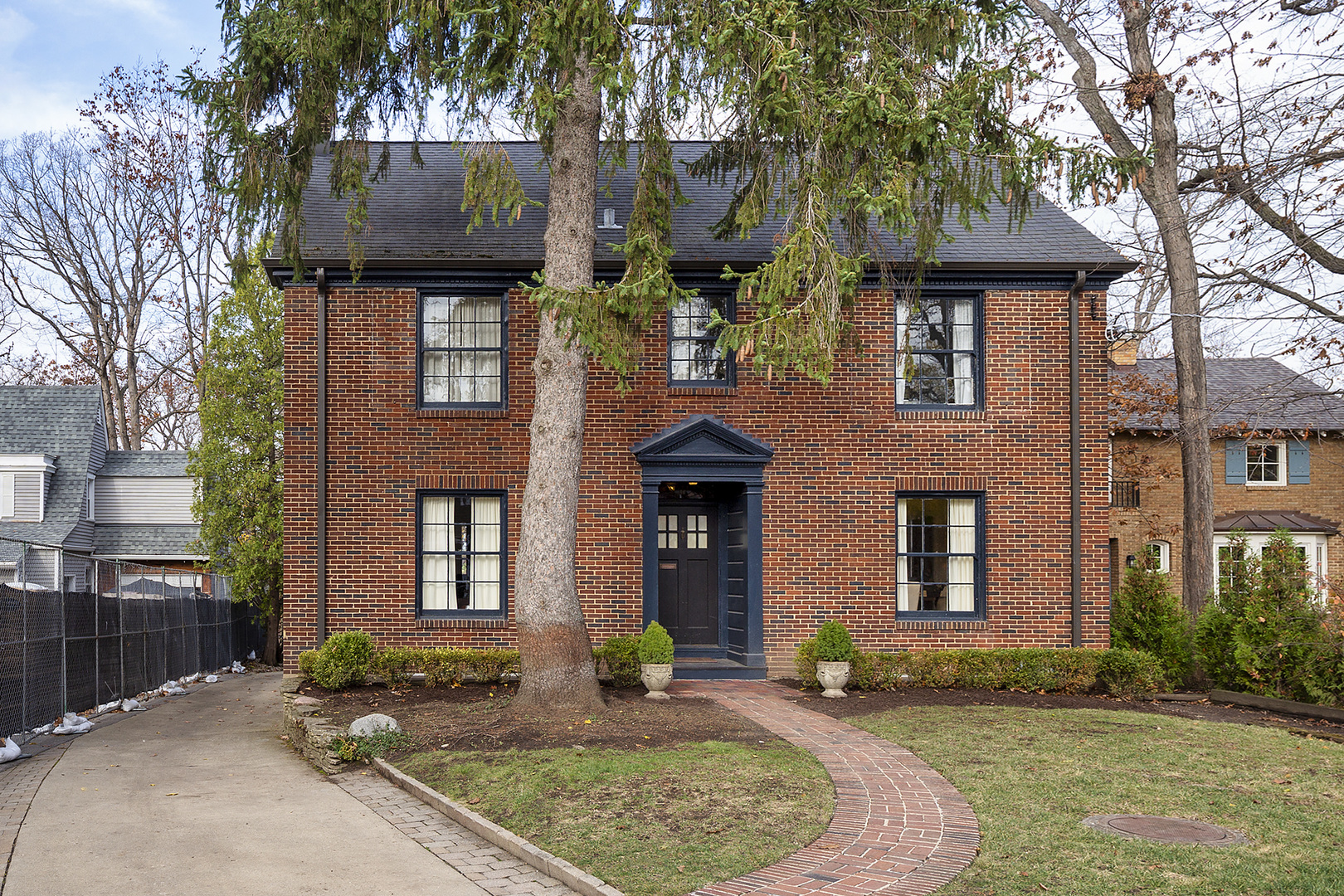 a front view of a house