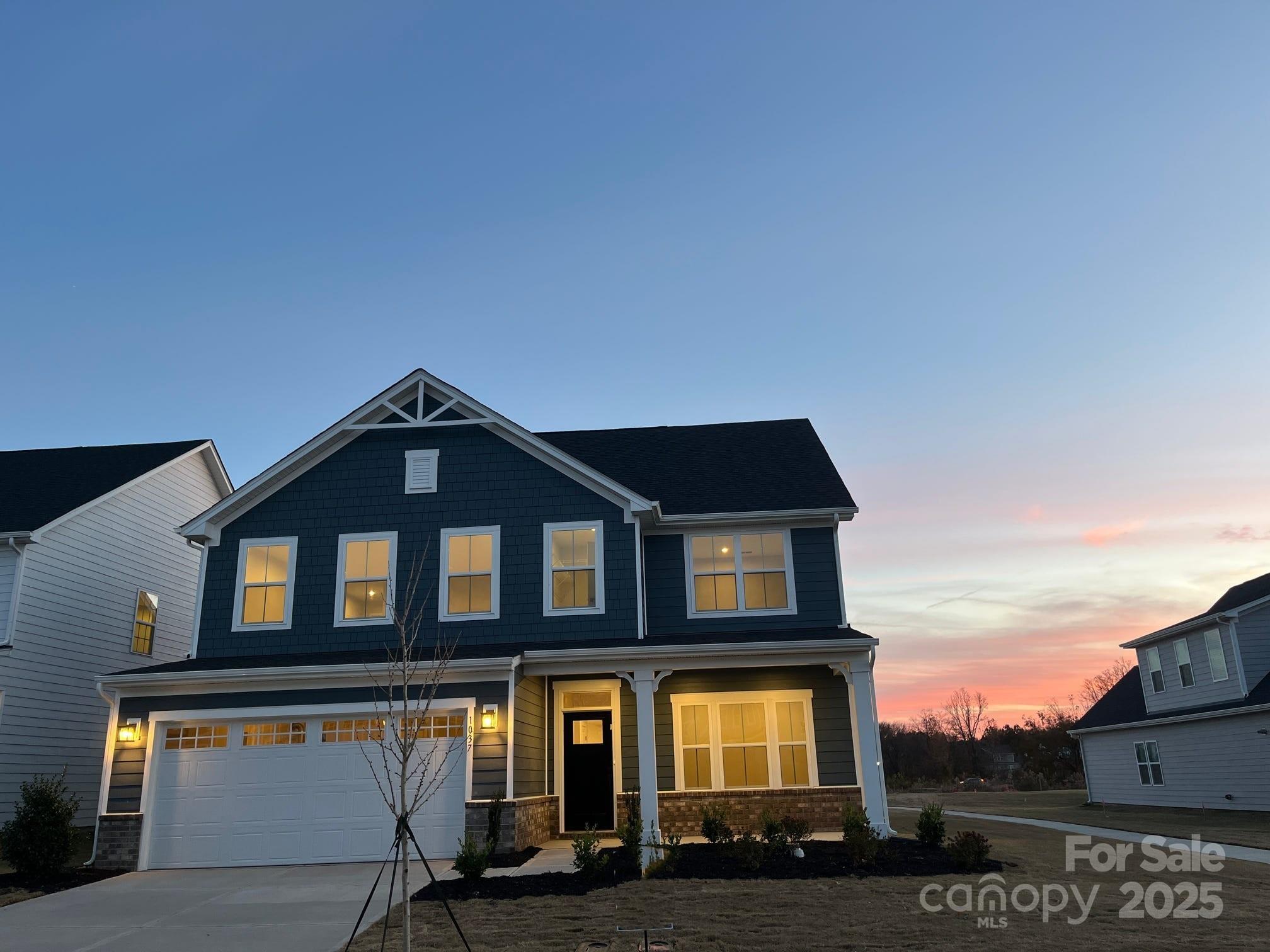 a front view of a house