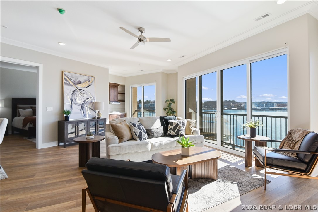 The living area is open and roomy while giving you