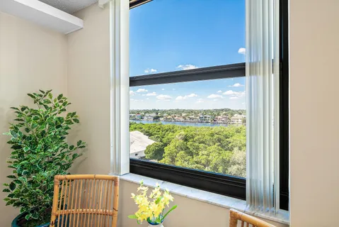 a view of a balcony and an outdoor space