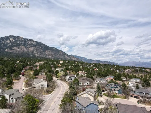 an aerial view of a city