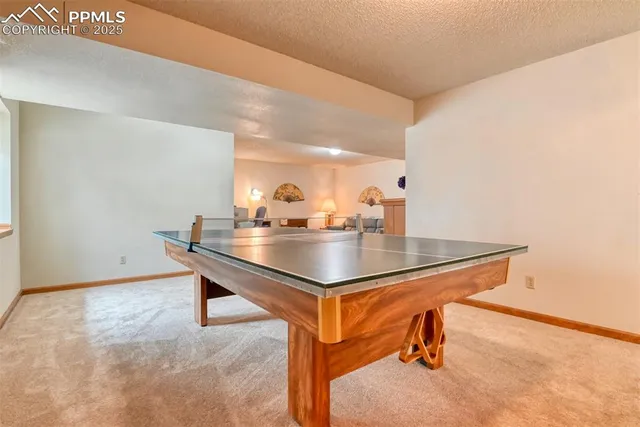 a room with table and window