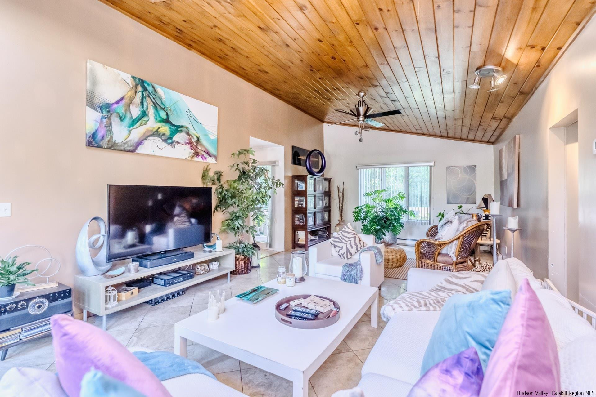 195 Arnold Drive Kingston, NY 12401 - Photo 5 of 35 a living room with furniture and a fireplace