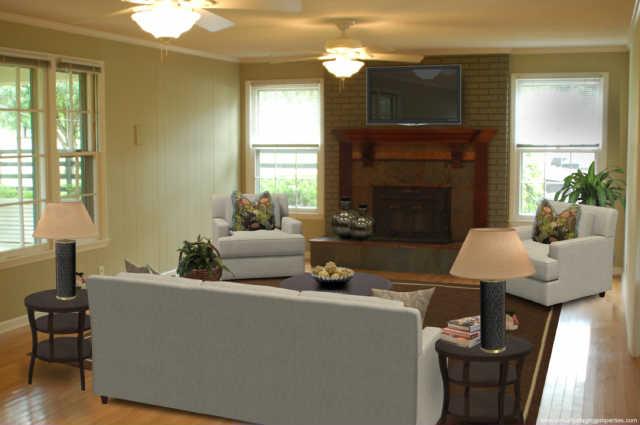 2121 Neelys Bend Road Madison, TN 37115 - Photo 3 of 20 VERY LARGE AND SPACIOUS FAMILY ROOM, HARDWOODS THROUGHOUT ENTIRE HOUSE. BUCK WOOD BURNING INSERT IN FP. (VIRTUALLY STAGED)