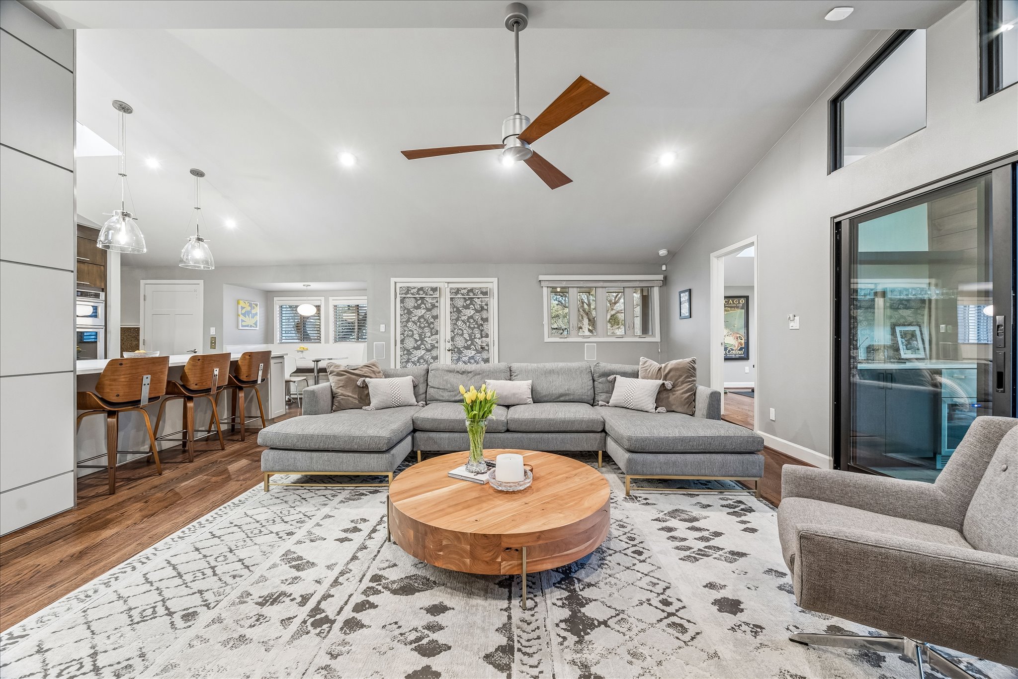 2613 Spring Lane Austin, TX 78703 - Photo 11 of 32 a living room with furniture and a rug