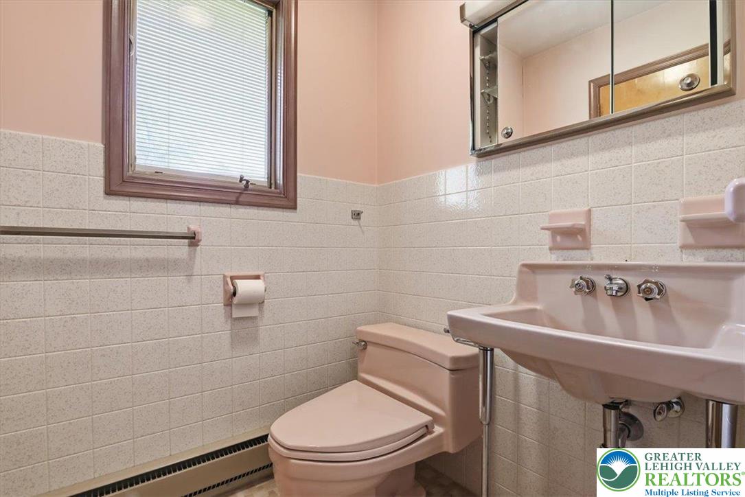 4395 East Texas Road Allentown, PA 18103 - Photo 44 of 81 a bathroom with a sink a toilet and a mirror