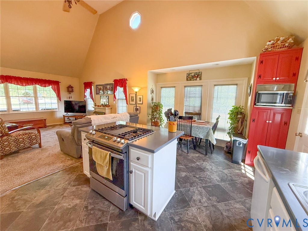 45 Gallion Town Road Victoria, VA 23974 - Photo 5 of 41 a view of kitchen with stainless steel appliances granite countertop a stove and a refrigerator