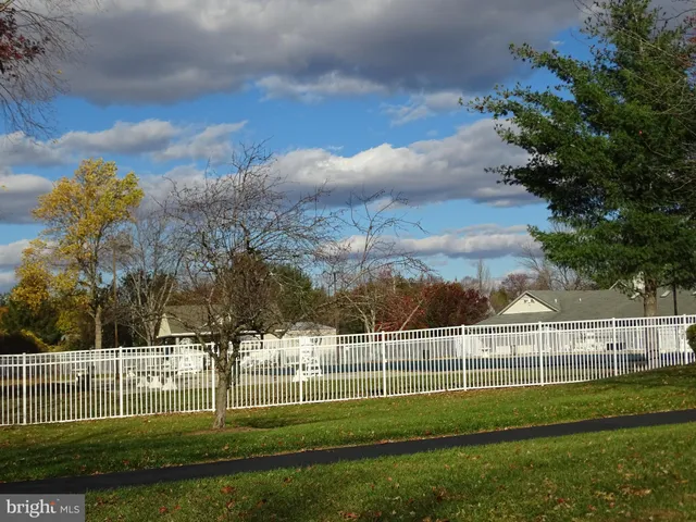a view of a park and trees