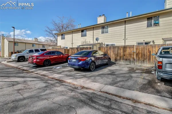 a car parked in front of a house