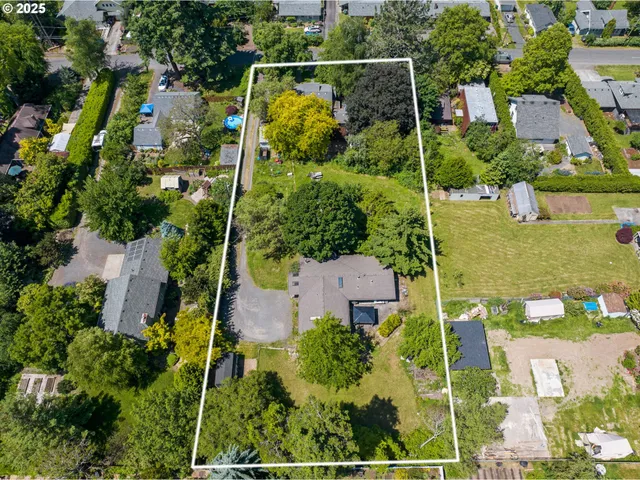 an aerial view of multiple house