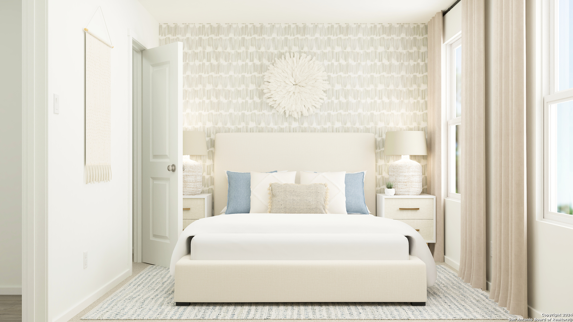 12703 Kathleen Street St. Hedwig, TX 78152 - Photo 18 of 24 a large white bed sitting in a bathroom next to a window