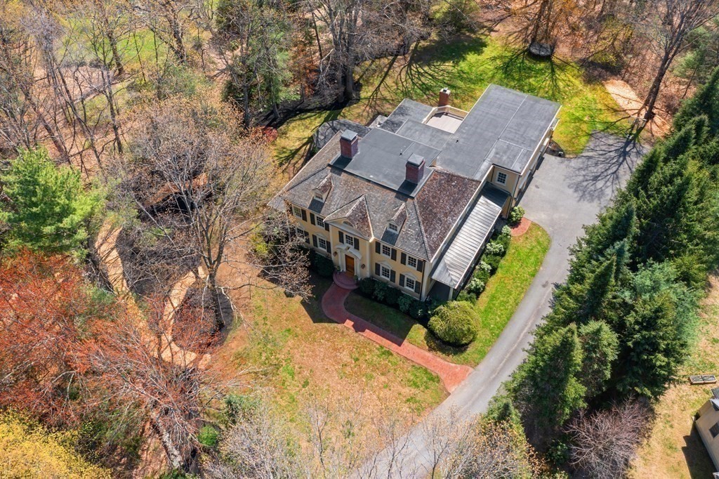 75 Oxbow Road Concord, MA 01742 - Photo 36 of 41 an aerial view of residential house with outdoor space and trees all around