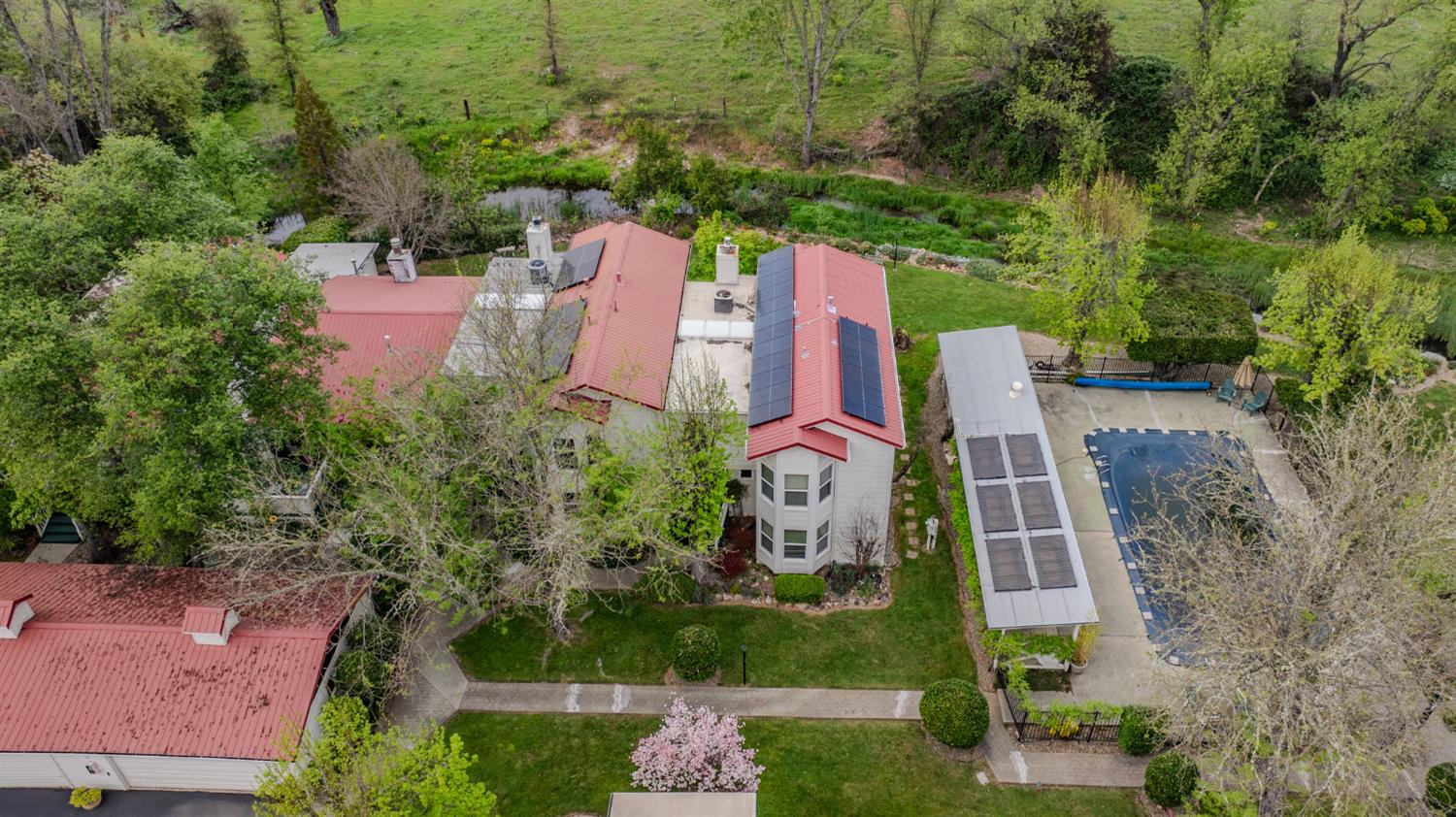519 Clinton Road Jackson, CA 95642 - Photo 70 of 80 an aerial view of a house with outdoor space and street view