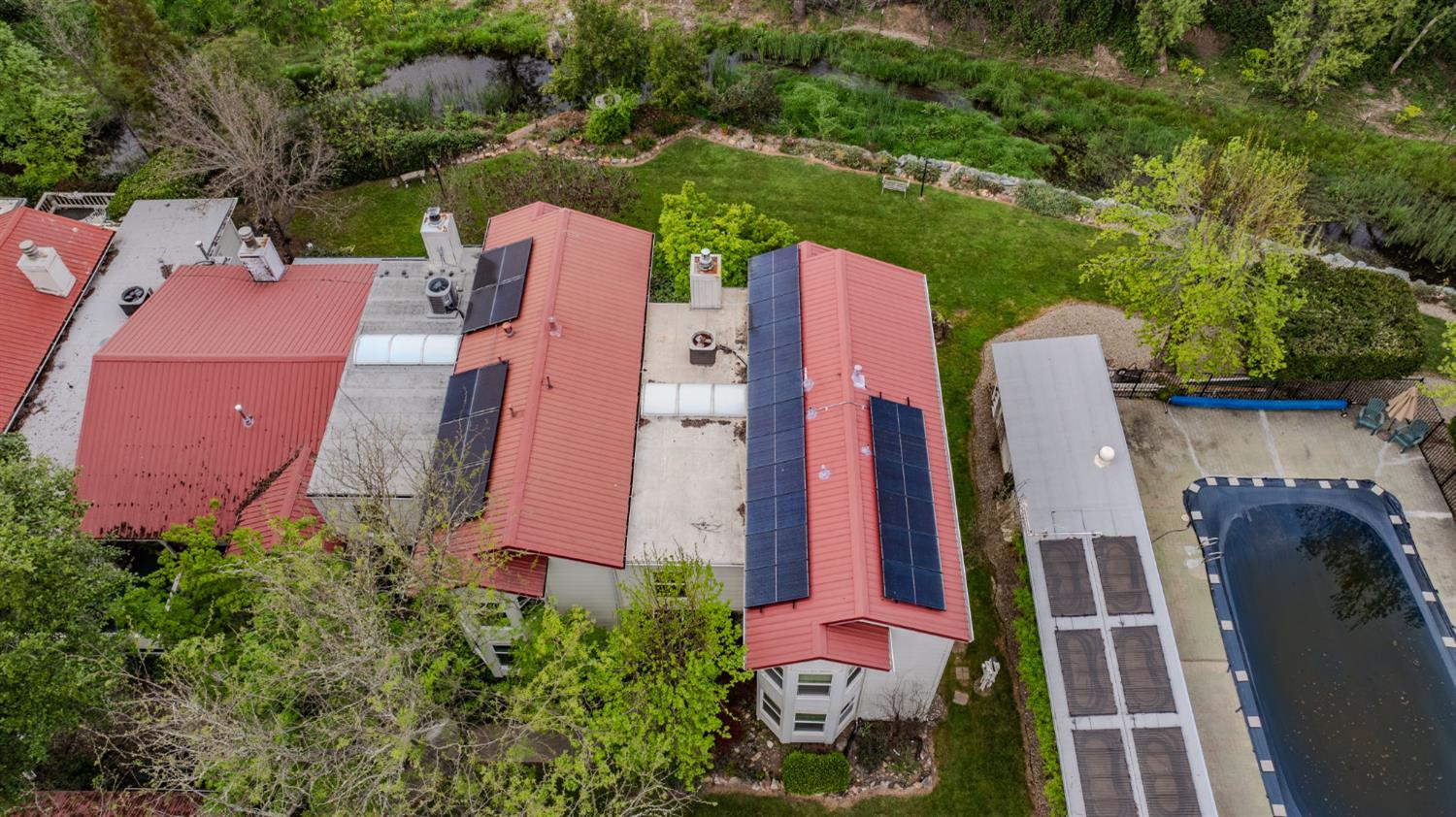 519 Clinton Road Jackson, CA 95642 - Photo 71 of 80 an aerial view of a house with a yard and balcony