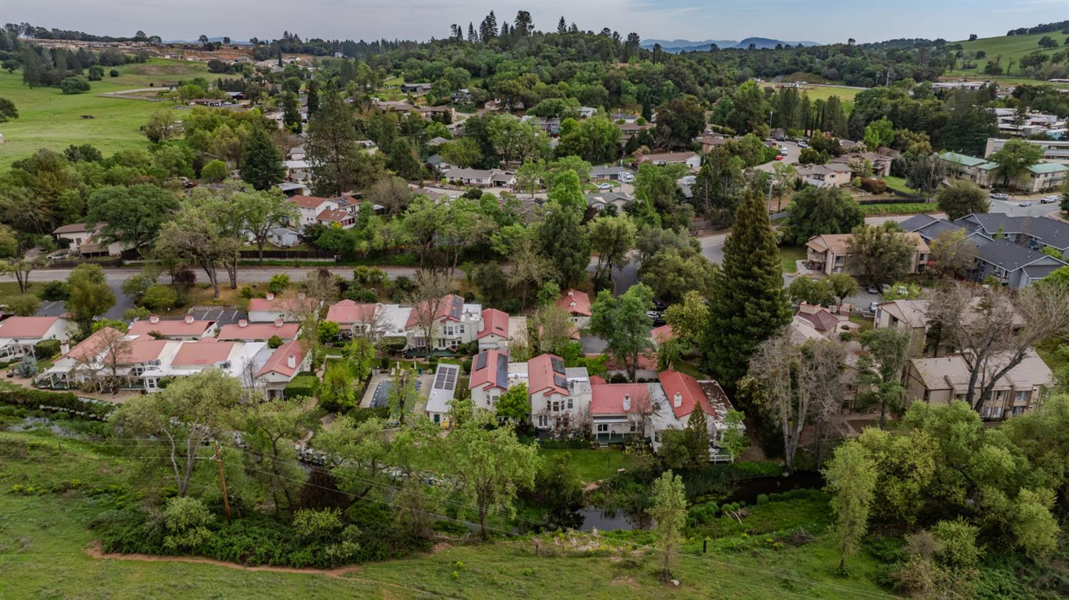 519 Clinton Road Jackson, CA 95642 - Photo 75 of 80 an aerial view of residential house with outdoor space and lake view
