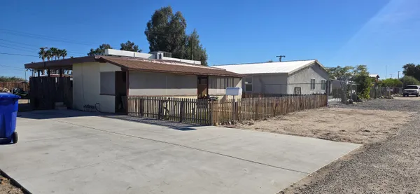 a view of a house with a patio