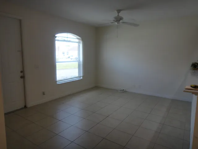 an empty room with a window