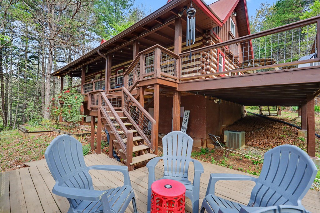 4609 Matheson Road Hiawassee, GA 30546 - Photo 44 of 57 a front view of house with outdoor seating