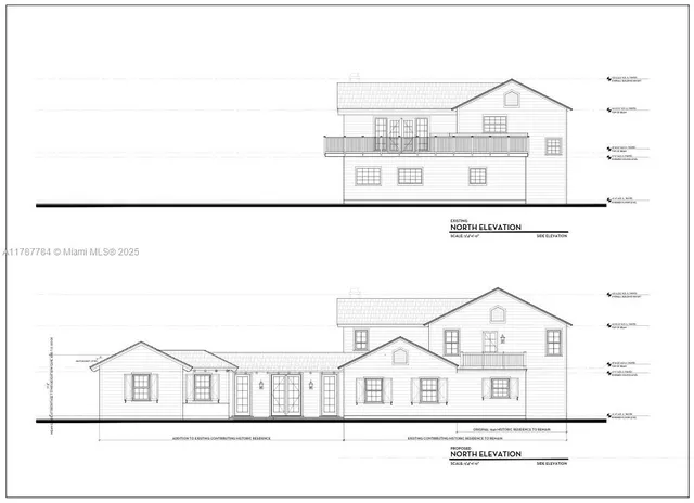 a black and white photo of a front of a house