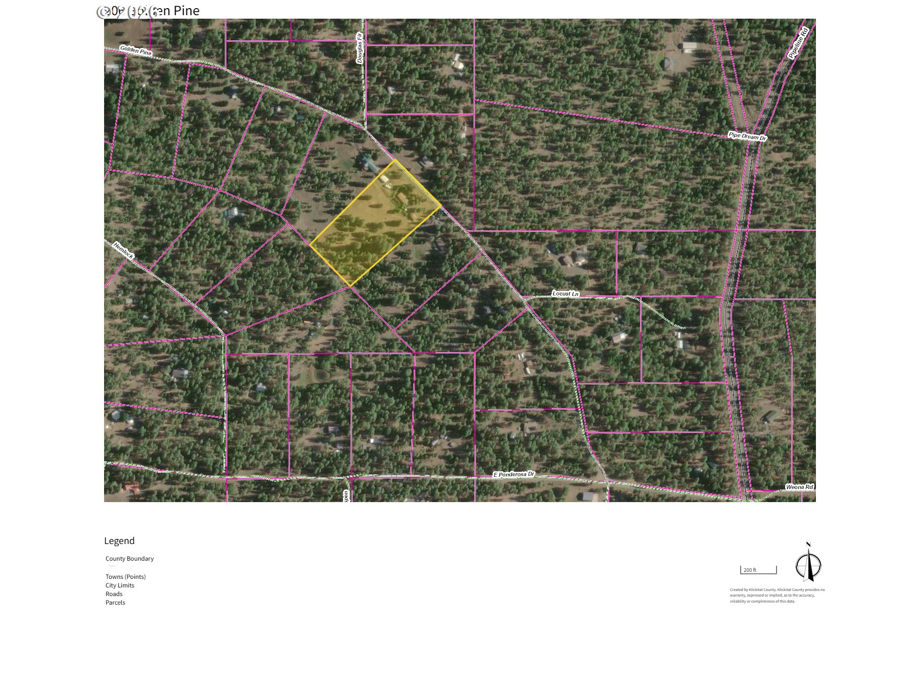 206 Goldenpine Goldendale, WA 98620 - Photo 27 of 27 Approximate Property Lines