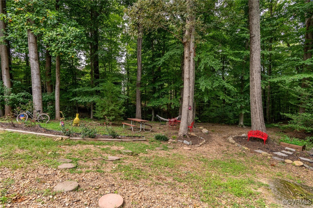10174 Iron Mill Road North Chesterfield, VA 23235 - Photo 18 of 19 a backyard of a house with table and chairs