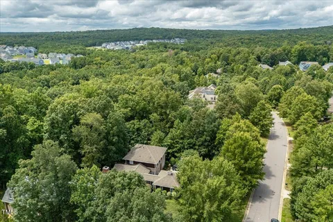 a view of a lake with a house