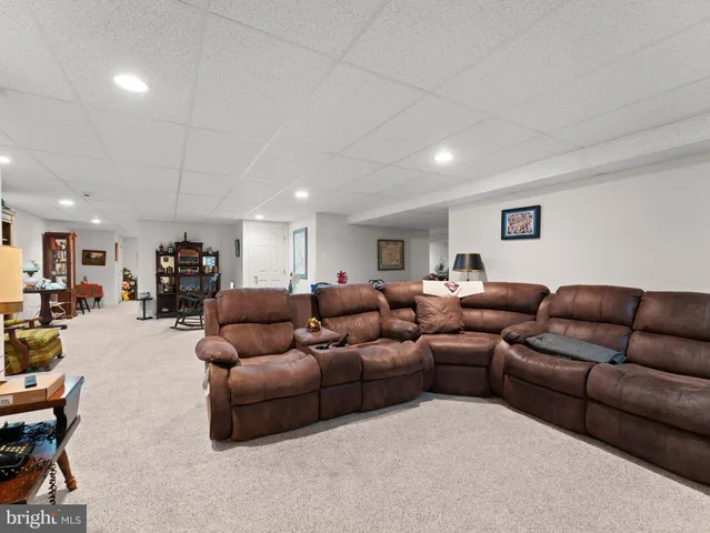 a front view of a house with yard and green space