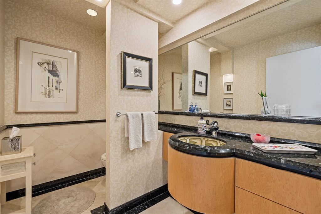 3150 North 35th Street Hollywood, FL 33021 - Photo 24 of 48 a bathroom with a granite countertop sink and a mirror