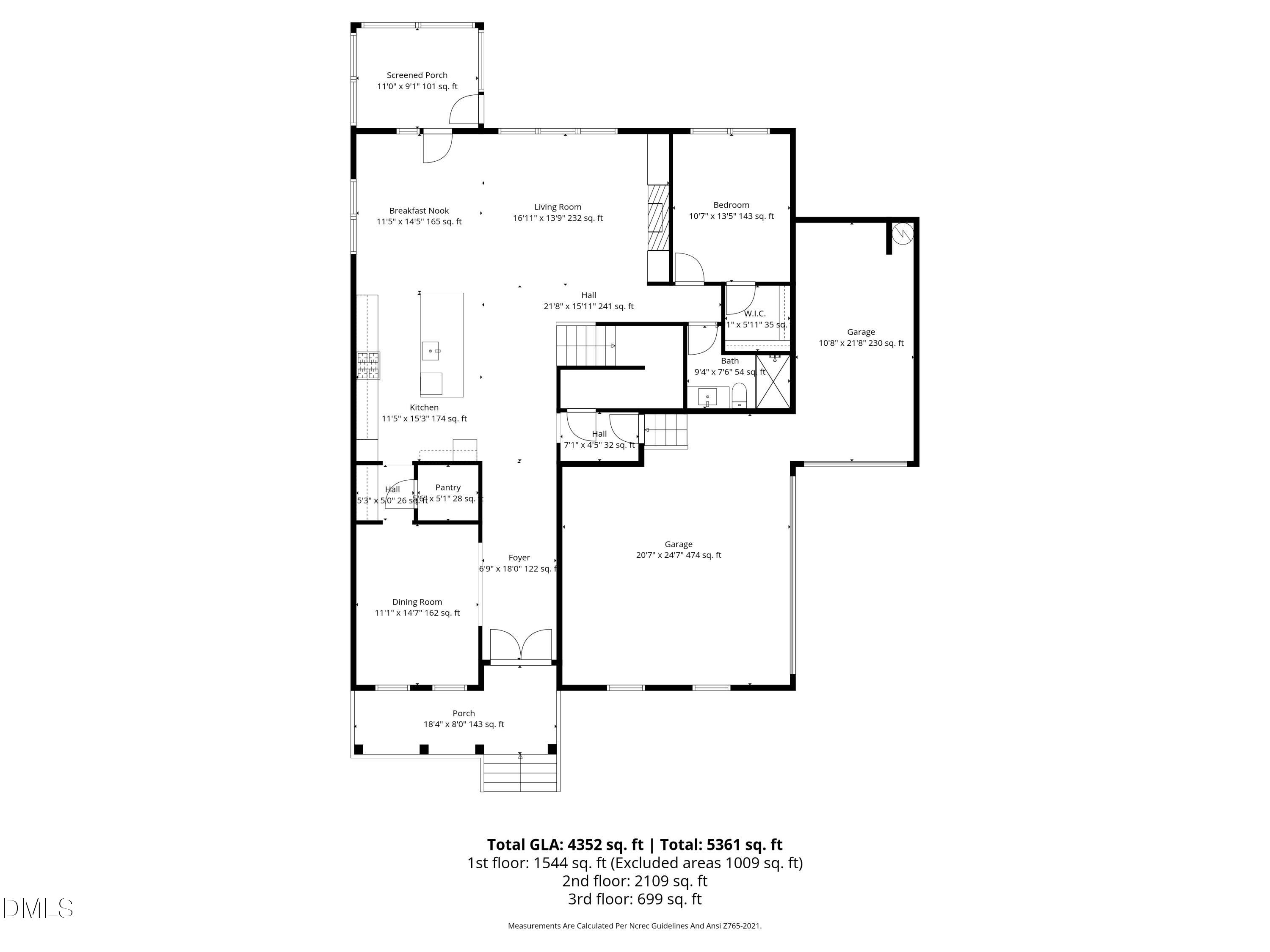 7640 Hasentree Way Wake Forest, NC 27587 - Photo 28 of 40 a picture of floor plan