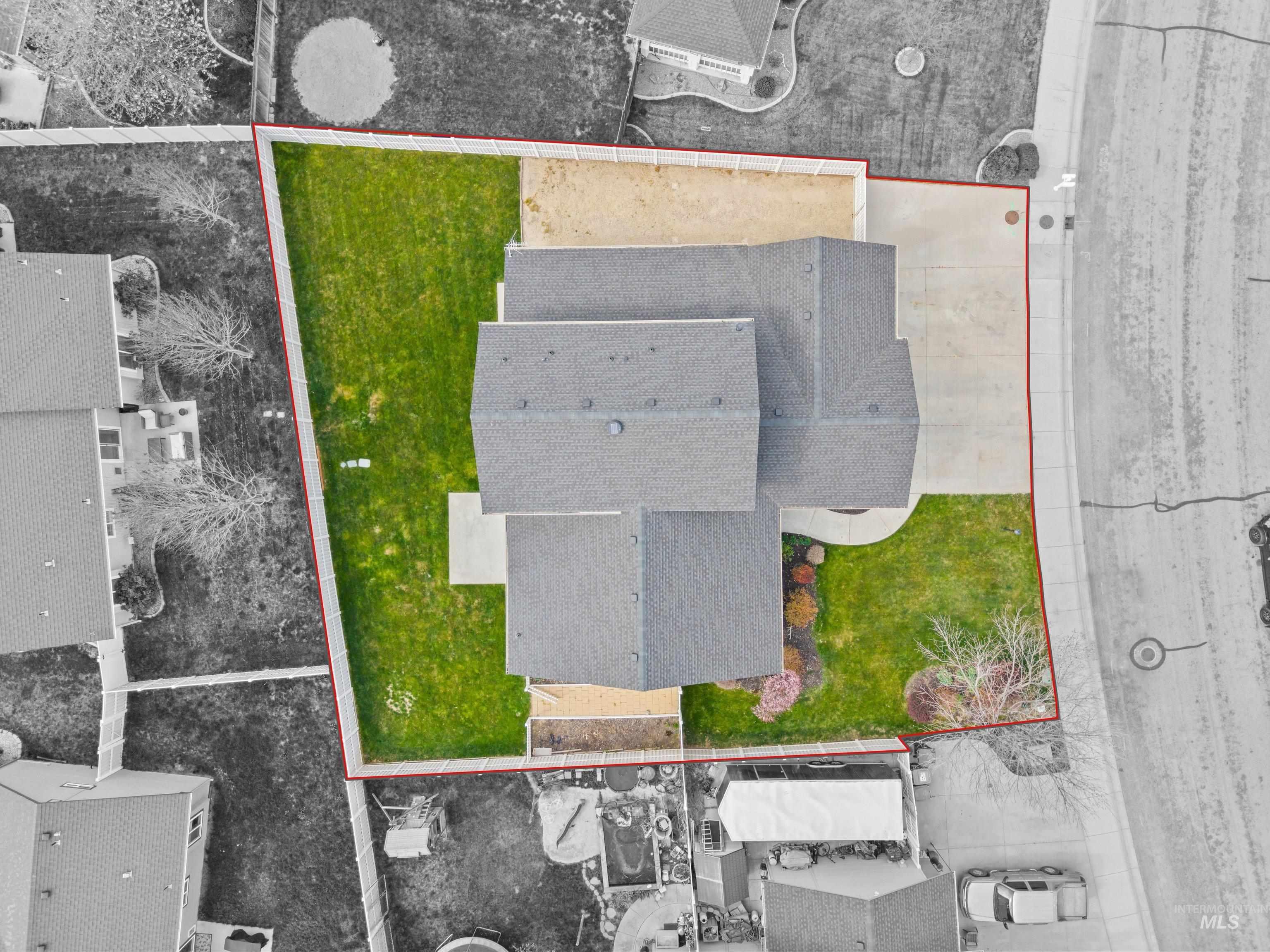 3787 North Alexis Way Meridian, ID 83646 - Photo 47 of 50 Aerial overview of property's location featuring property parcel outlined