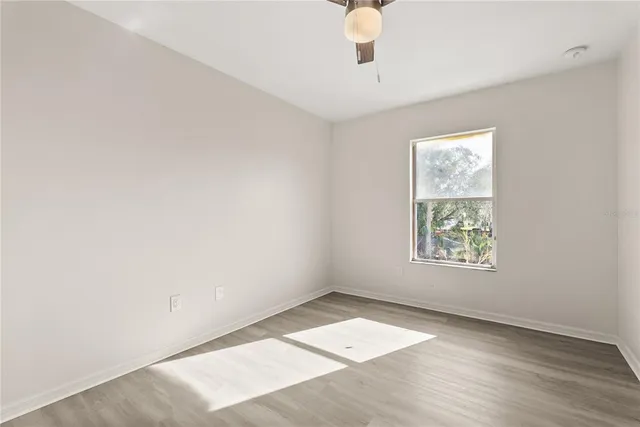 an empty room with a window