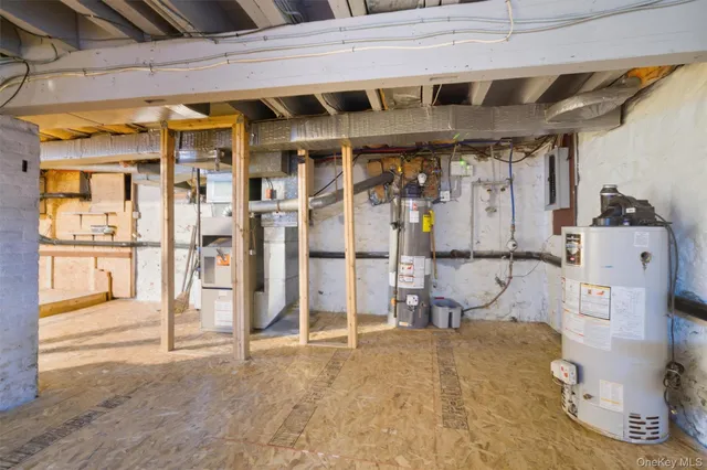 a view of a room with shelves