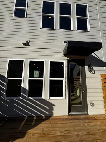 a view of building with door