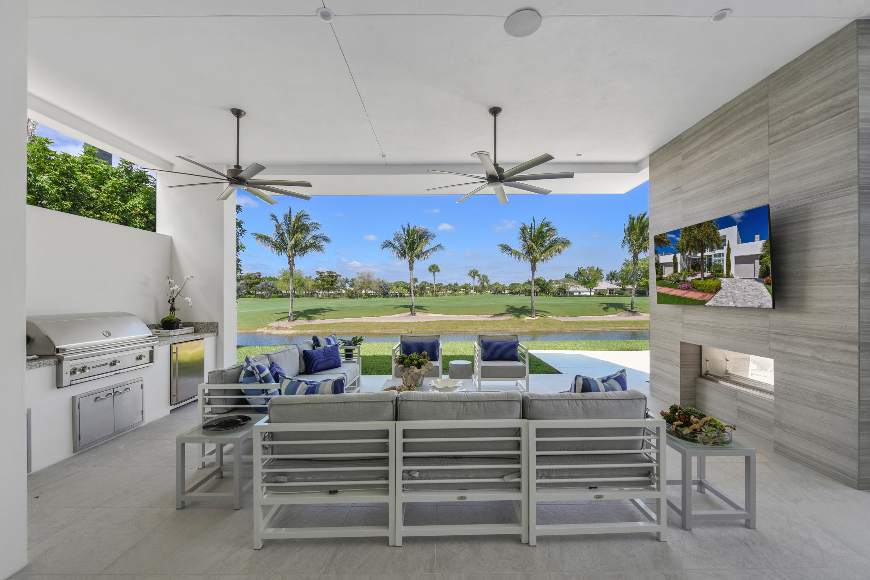 17128 Northway Circle Boca Raton, FL 33496 - Photo 73 of 86 covered loggia and summer kitchen