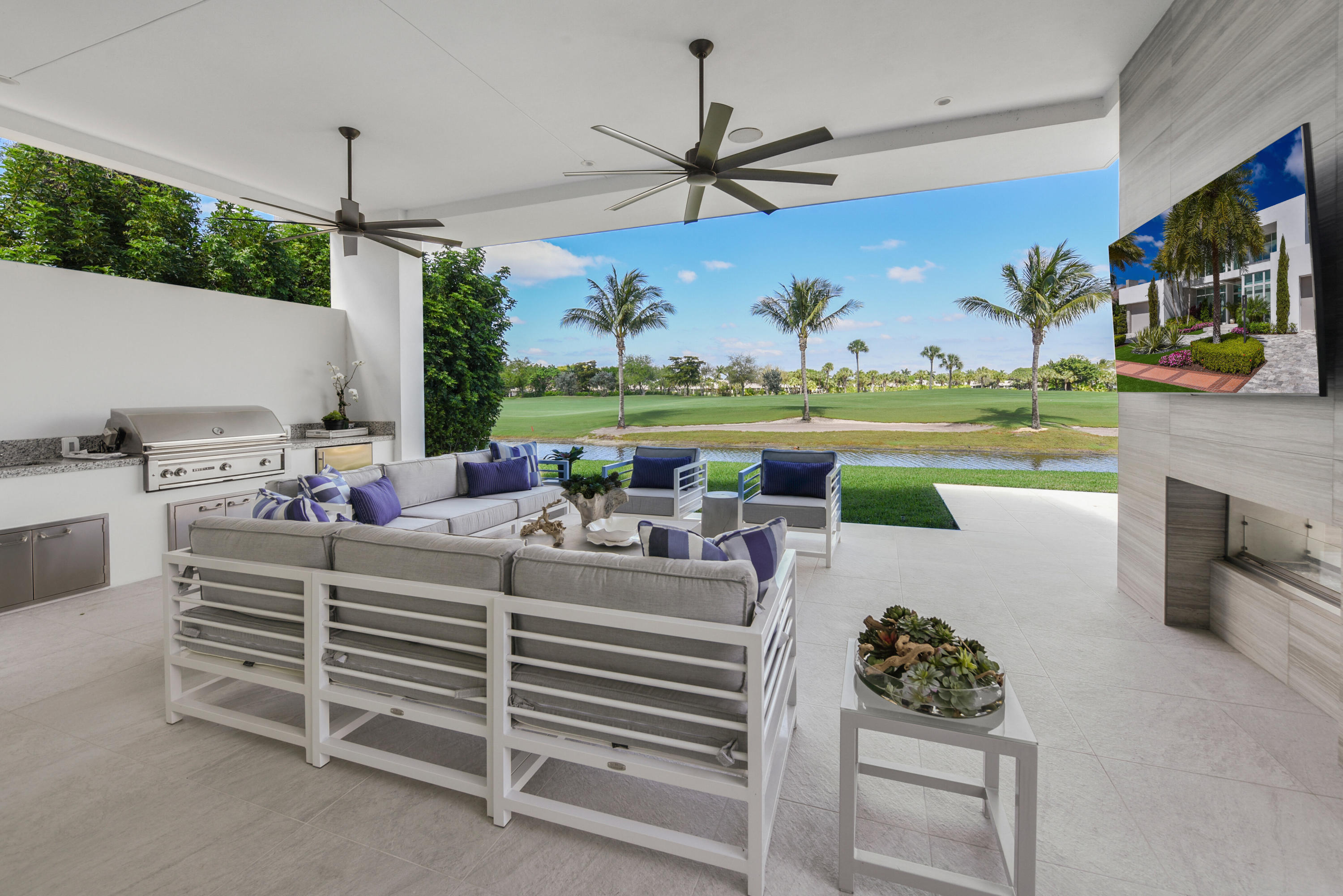 17128 Northway Circle Boca Raton, FL 33496 - Photo 74 of 86 covered loggia and summer kitchen