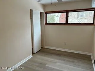 an empty room with a window
